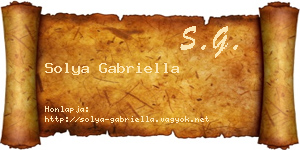 Solya Gabriella névjegykártya