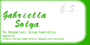 gabriella solya business card